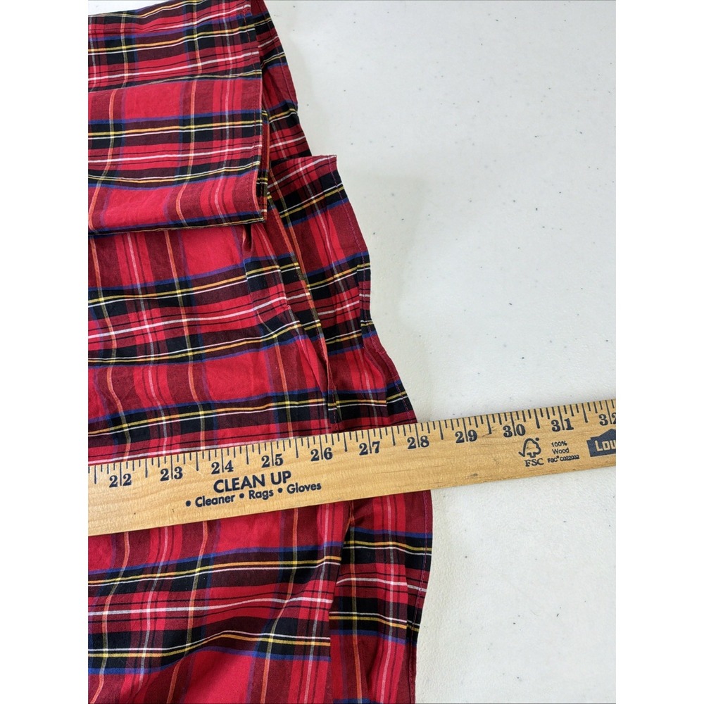 J. Crew tiered Tartan Midi Skirt Red Stewart Plaid Christmas Holiday MD cotton - Picture 6 of 7